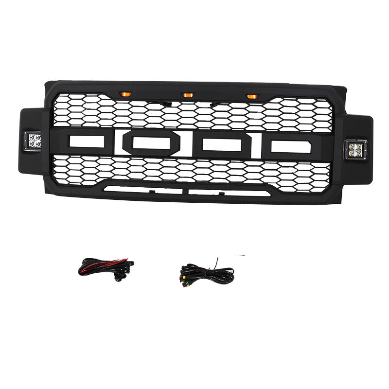 Black Raptor Style Front Black Grille W/Letters Fits For FORD F250 350 manufacture