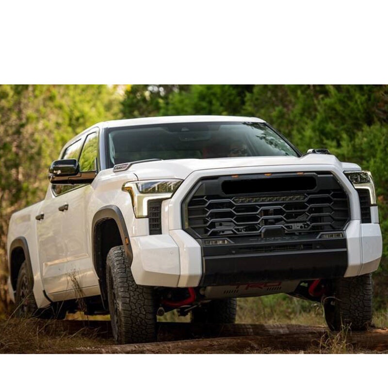 4X4 Off Road Design nou ABS Grilă neagră cu bară luminoasă potrivită pentru detaliile Toyota Tundra 2022