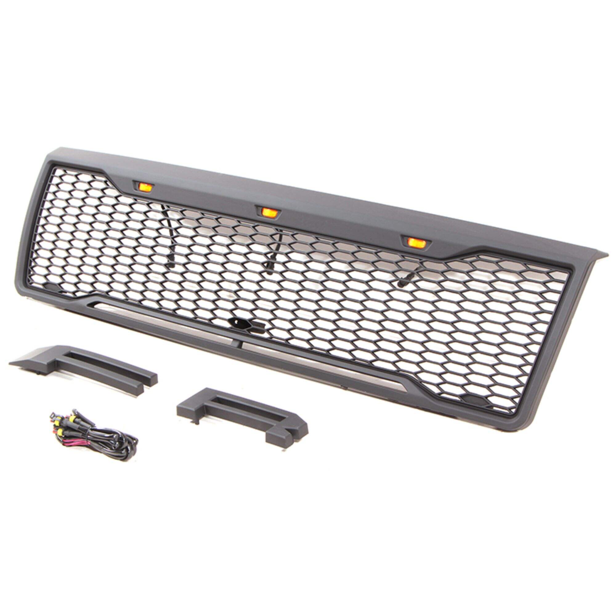 DODD Auto Parts Front Grille Mesh Grille W/LED Fit For 1992-1996 Ford BRONCO F150