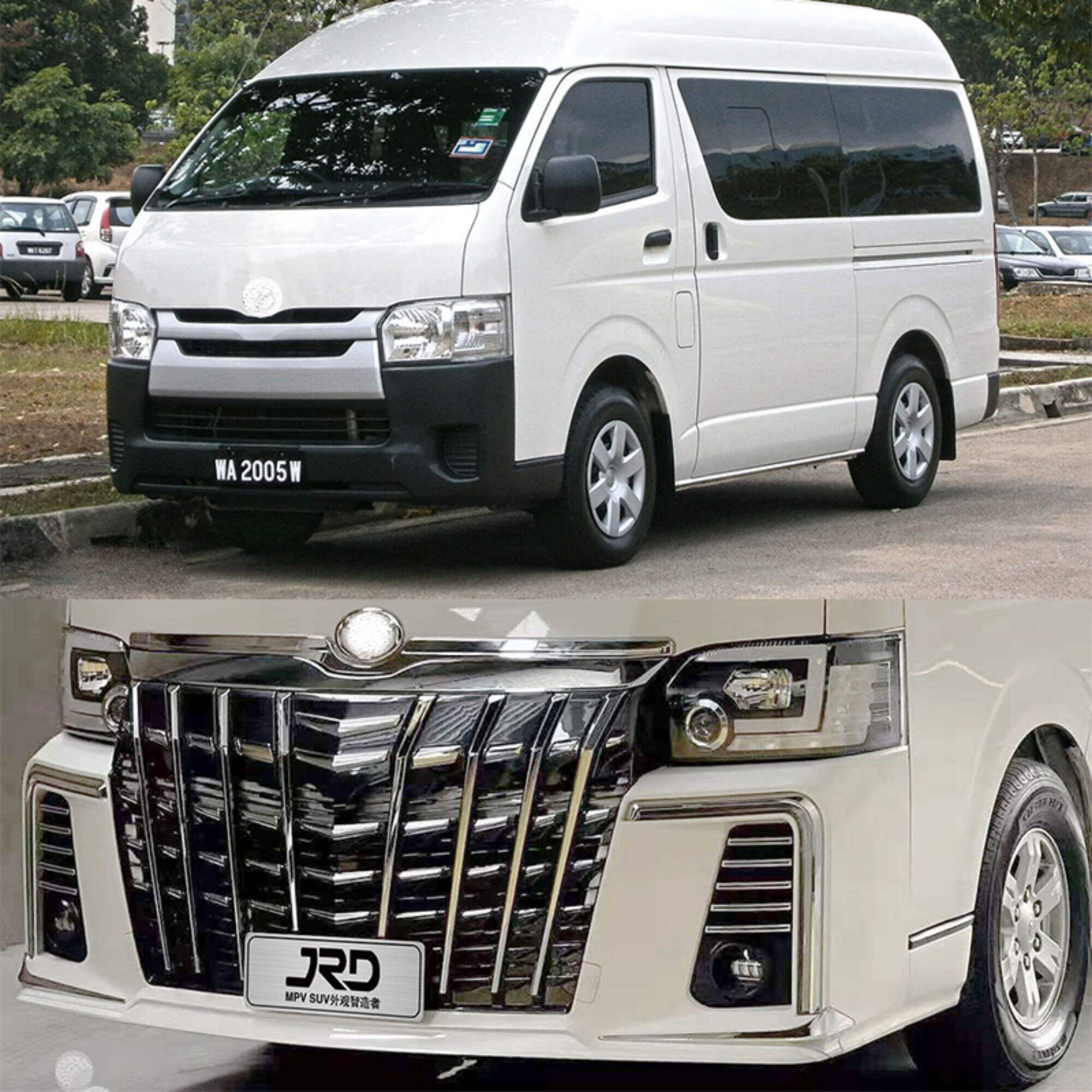 DODD Hot Selling Front Rear Bumper bodykits for Toyota hiace to Alphard Style grille