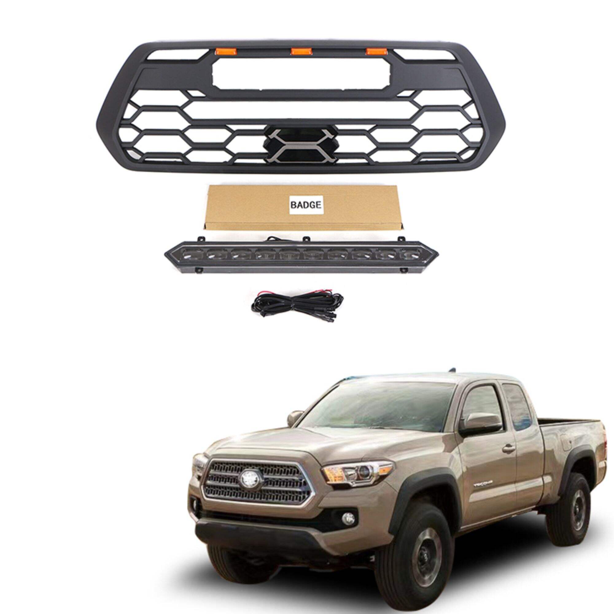 DODD  New Front Black ABS Grille for Tacoma 2016 2017 2018 2019 2020 