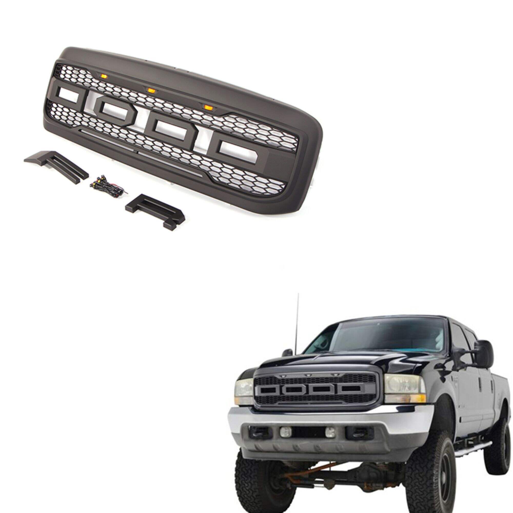 DODD Black ABS Mesh Grille Fit For 99-04 Ford F250/F350