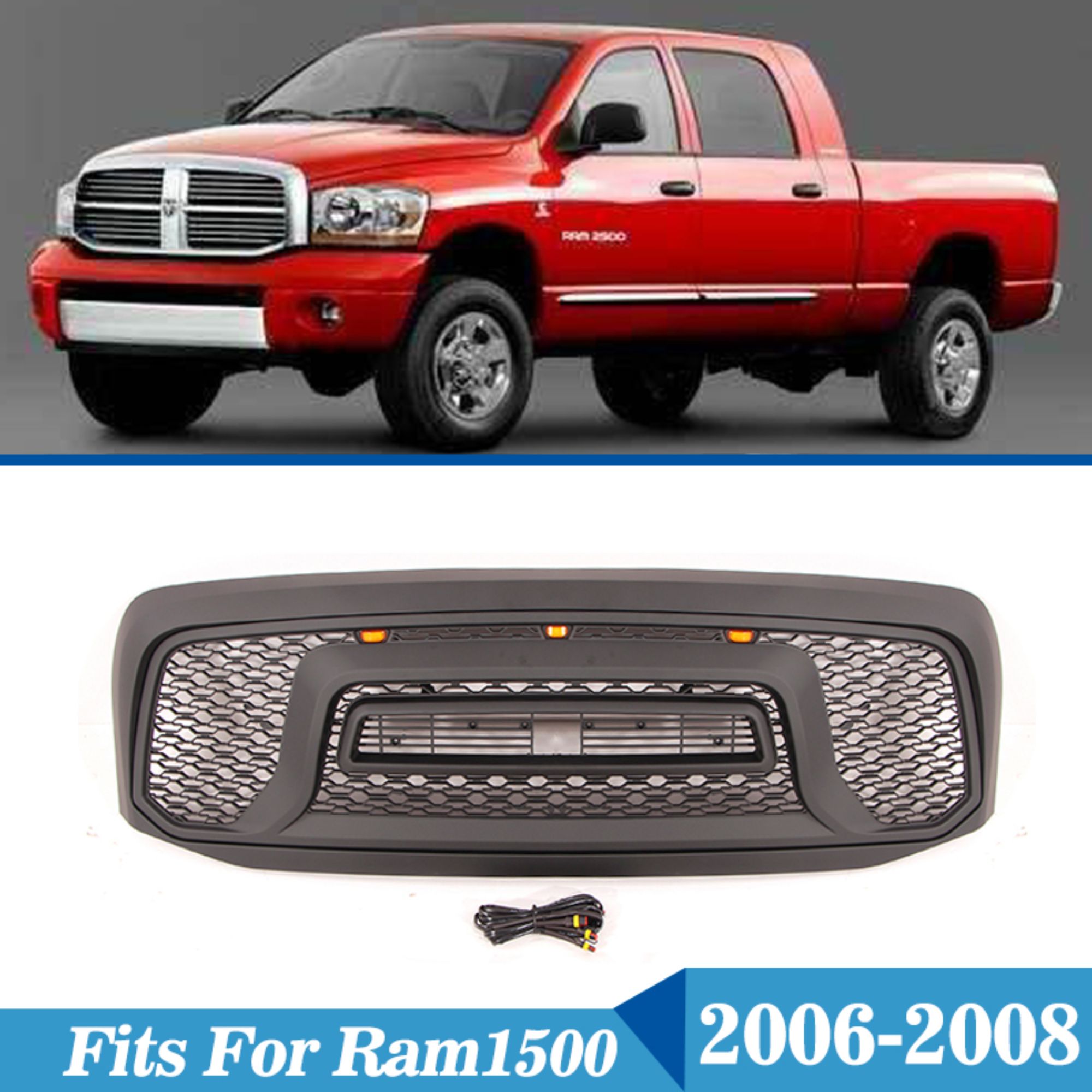 DODD Honeycomb style front grill for ram1500 2006 2007 2008