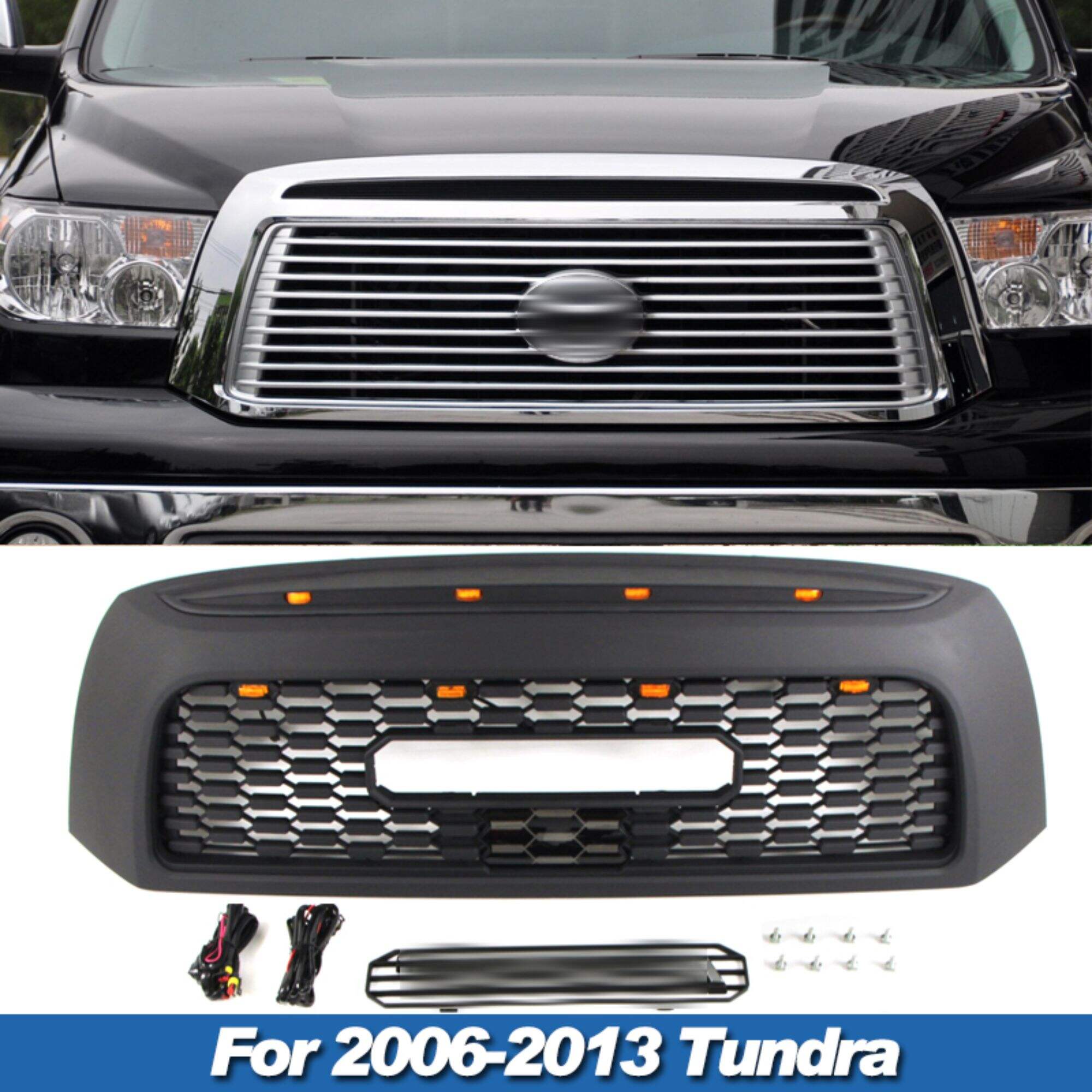 DODD ABS Black Front Bumper Grille for Toyota Tundra 2006- 2013