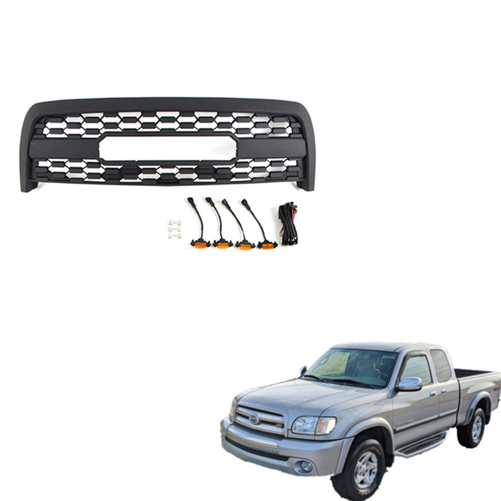 Trucail easbhóthair DODD 4X4 Greille dubh ABS le Feistiú Éadrom Do 2003-2006 Toyota Tundra