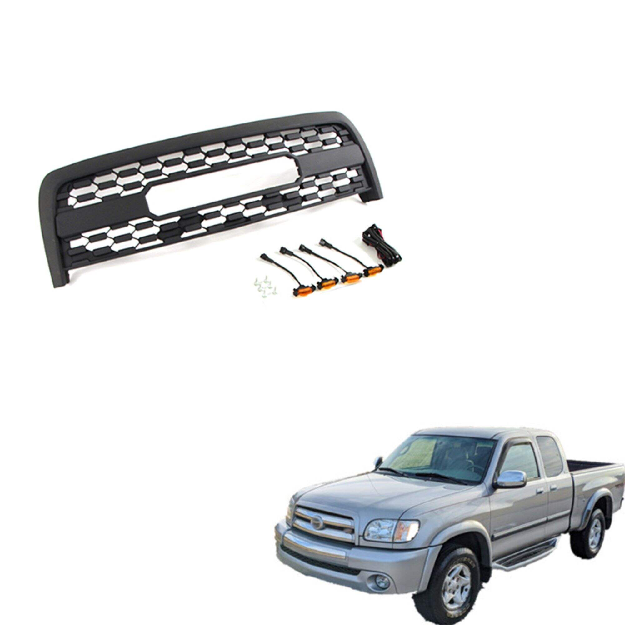 DODD 4X4 Lasmuigh den Bhóthar Grill dubh ABS nua le Feistiú Solais LED Do 2003-2006 Toyota Tundra