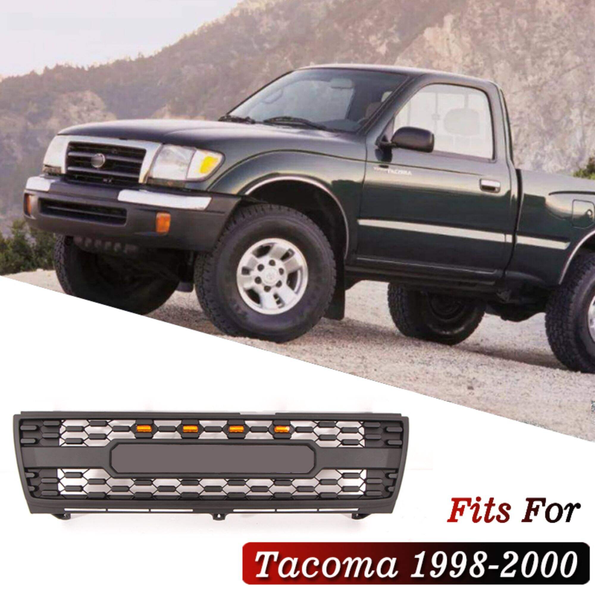 Grilă bară de protecție DODD cu plasă pentru capota față, potrivită pentru Toyota Tacoma 1997-2000