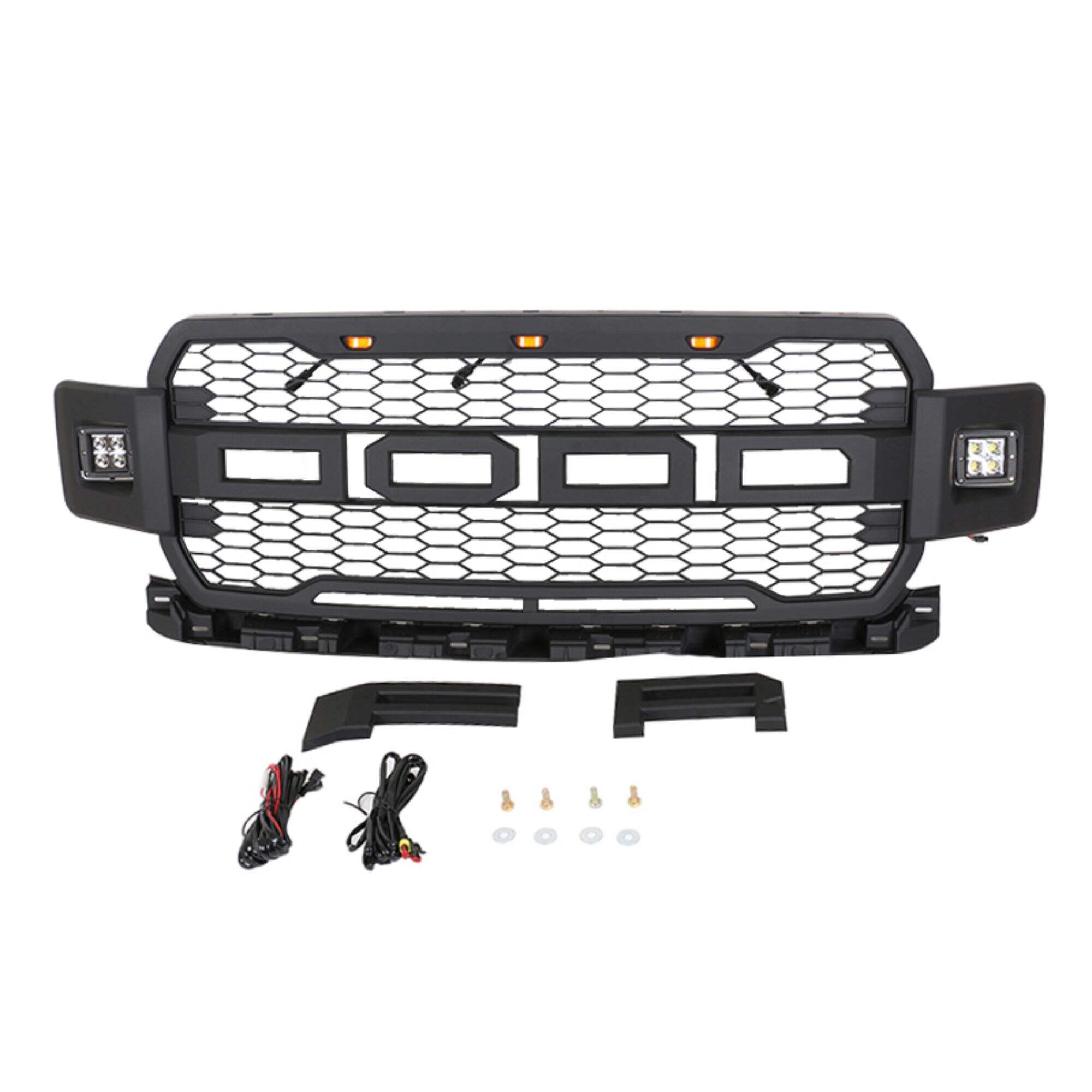 DODD 2018 2019 2020 Pickup Truck Front Grille with LED Lights Fit For Ford F150