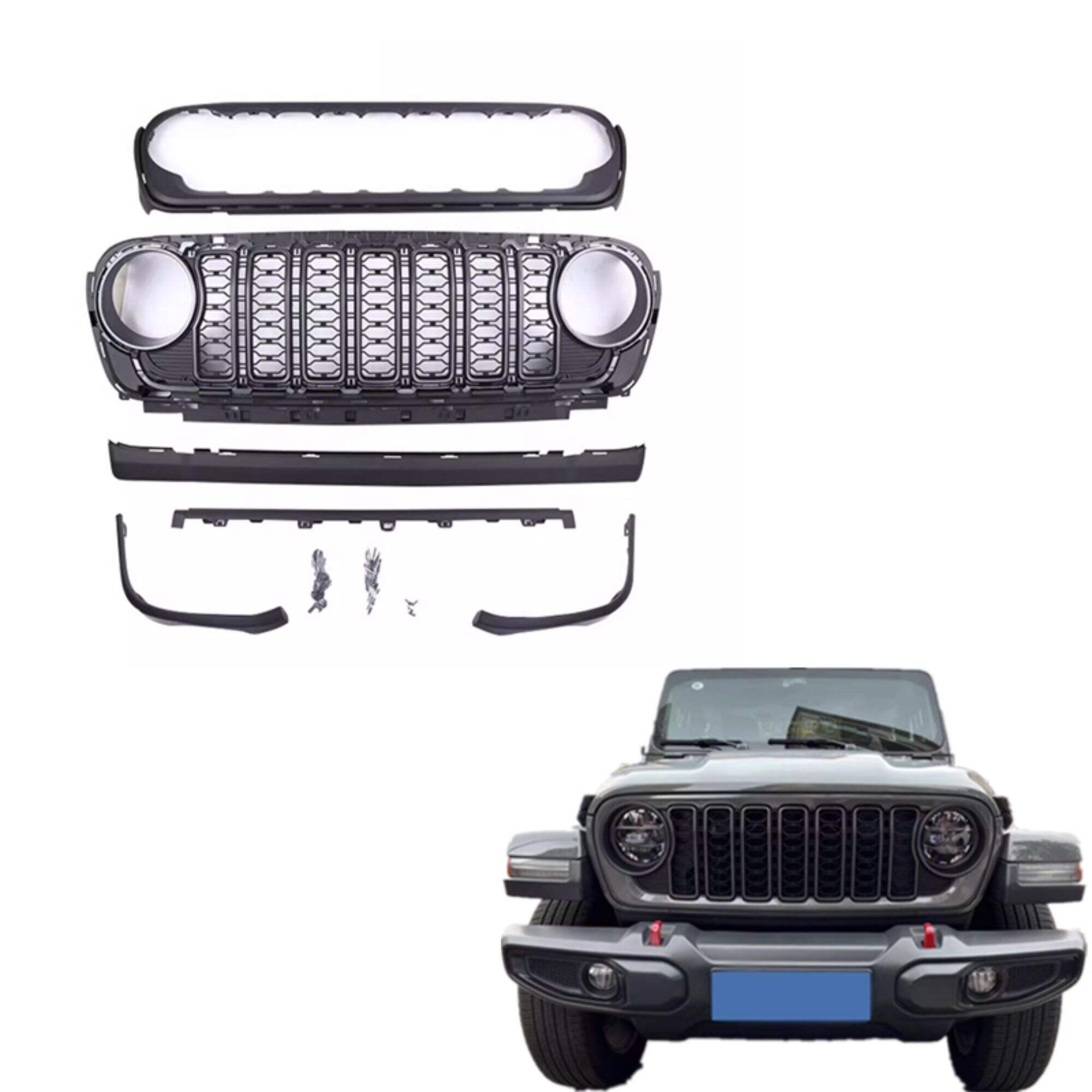 DODD Newly ABS Front Bumper Grille for Jeep Wrangler 2023 2024