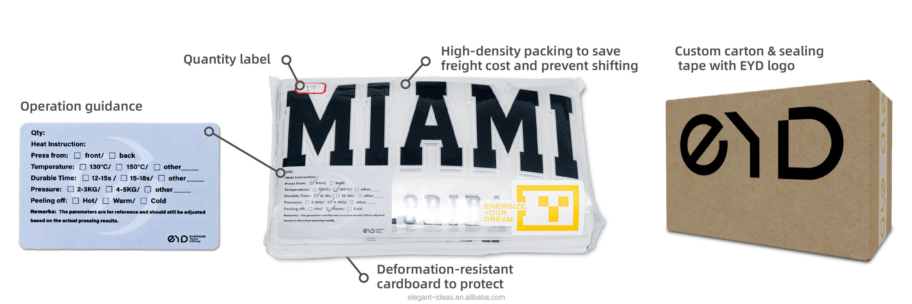 EYD Custom Plastisol Screen Print Luminous Vinyl Film Glitter DTF Heat Transfer Printing for Halloween Costume T-shirt manufacture