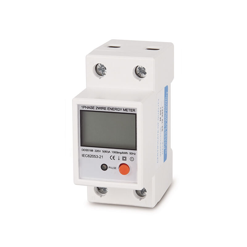 LCD Display CE IEC Electrical Instruments 2p Type Din Rail Energy Meter kwh Meter for Din Rail kWh Electric Meter.