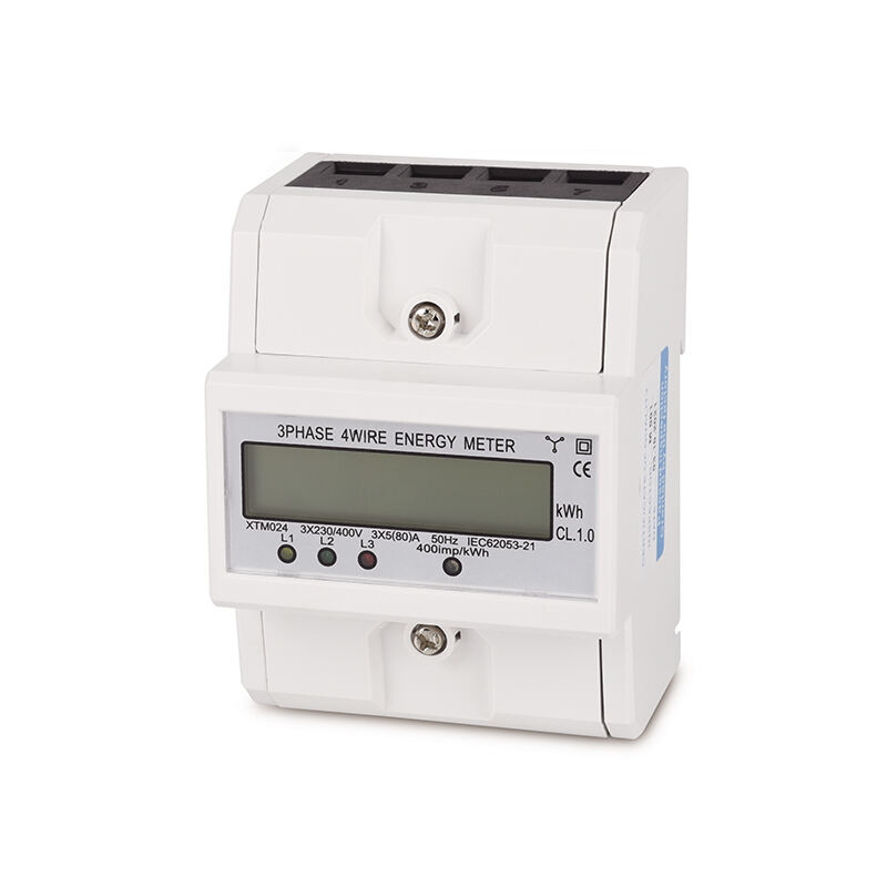 Din Rail 3 Phase 4 Wire Electronic Watt Power Consumption Energy Meter Watt Meter