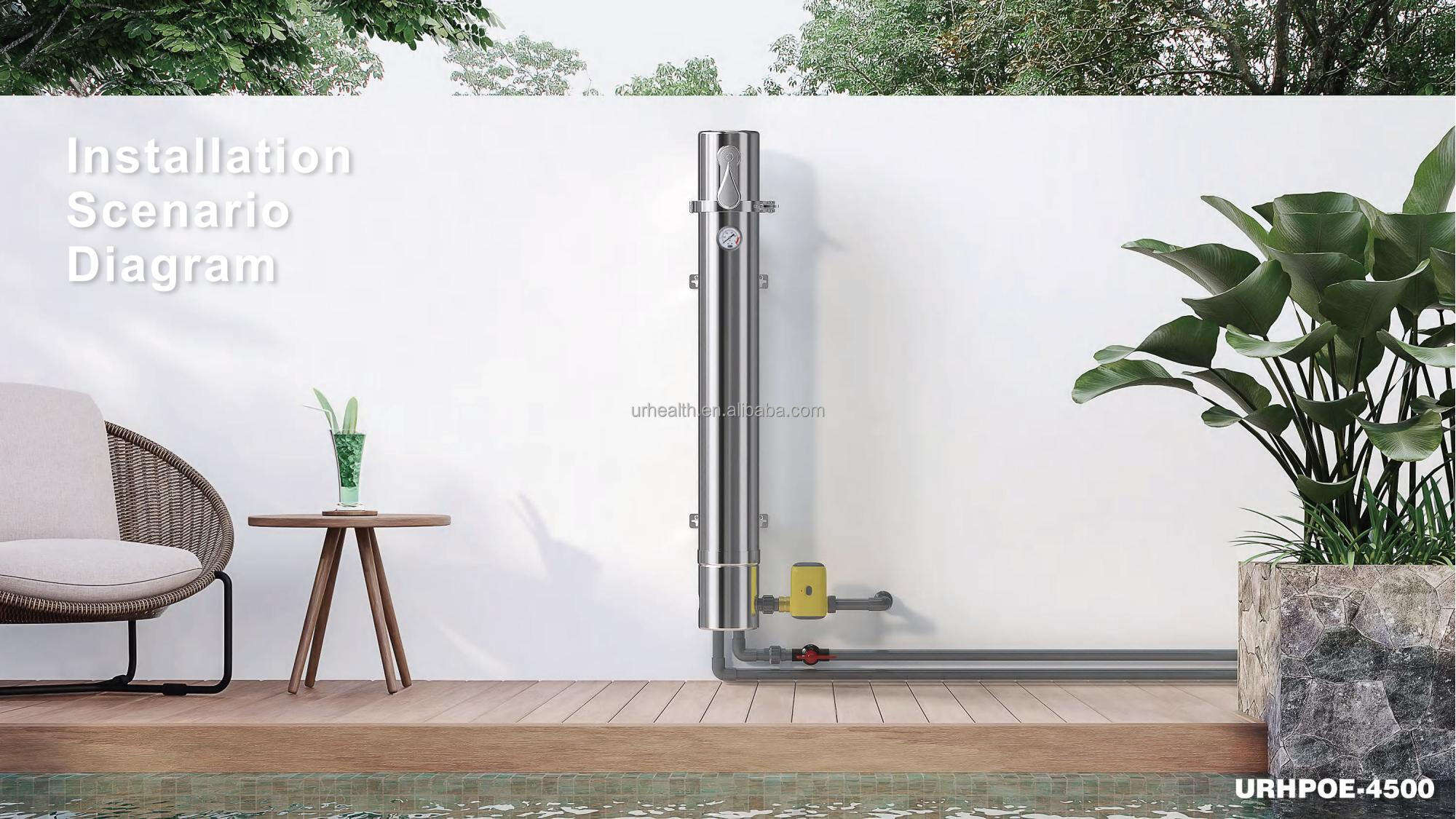 product ur health tropical uf water purifier 304 ss full body double backwash no electricity pvc portable household water filter-3