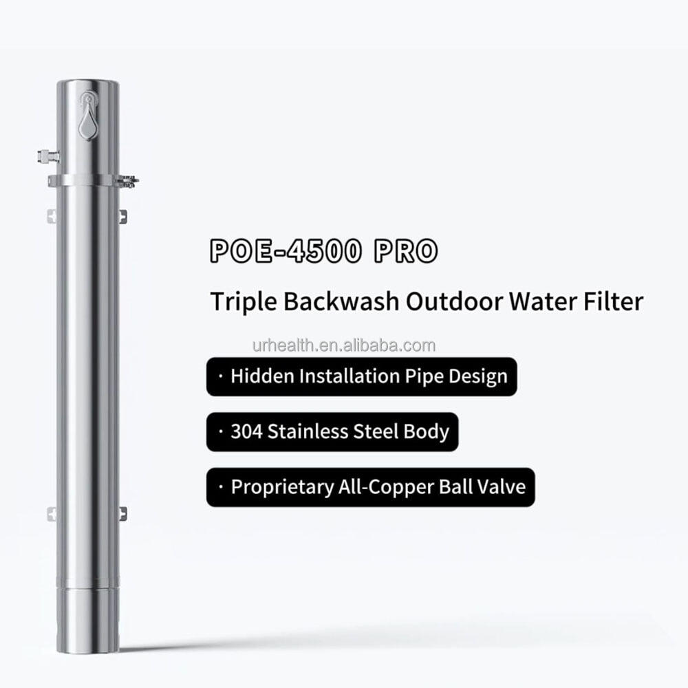 h high flow manual stainless steel 304 poe double backwash portable household self cleaning ultrafiltration-1