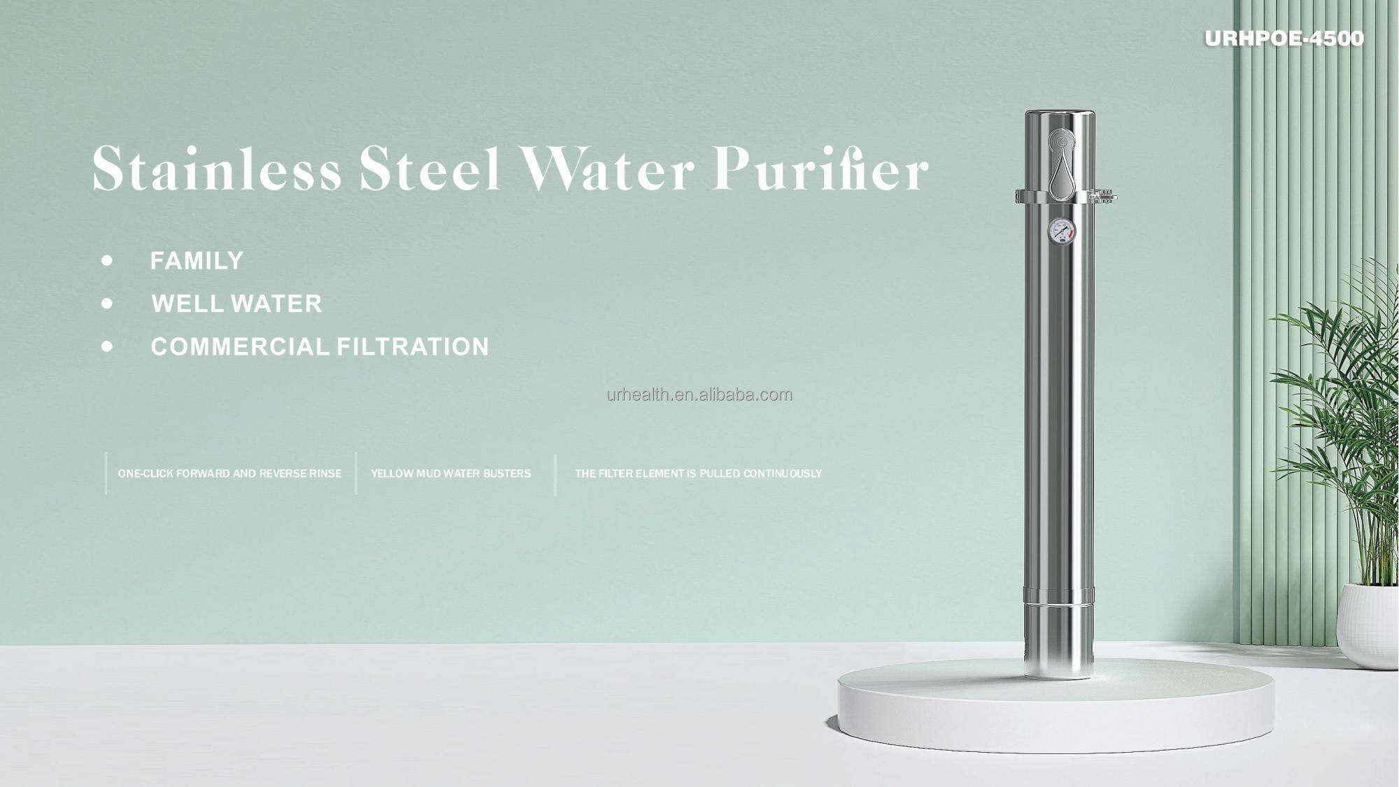 product ur health tropical uf water purifier 304 ss full body double backwash no electricity pvc portable household water filter-1