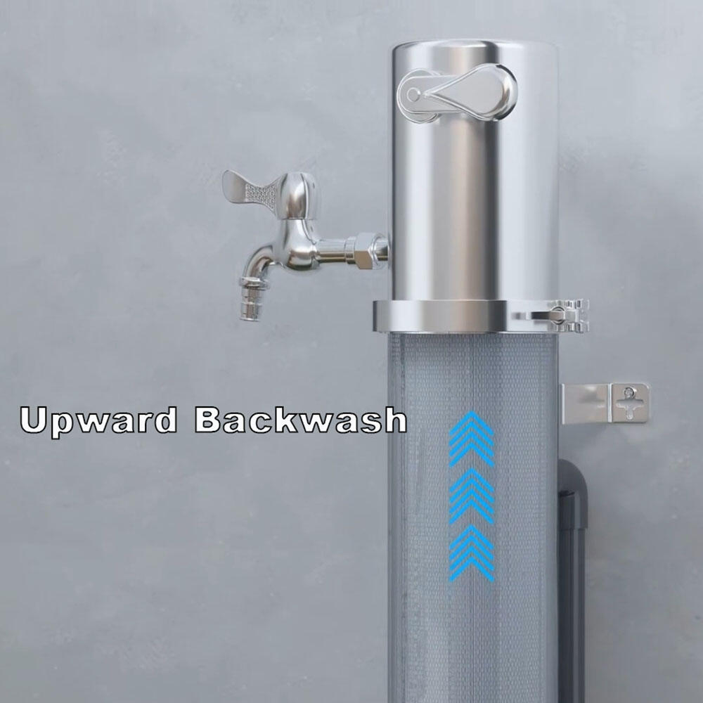 h high flow manual stainless steel 304 poe double backwash portable household self cleaning ultrafiltration-8