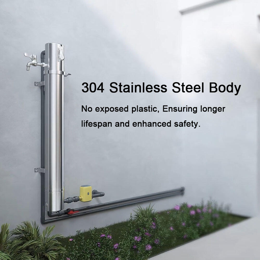 h high flow manual stainless steel 304 poe double backwash portable household self cleaning ultrafiltration-5