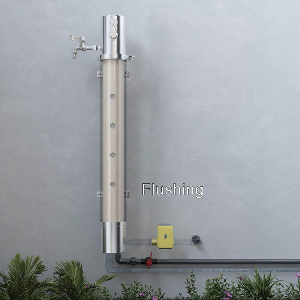 h high flow manual stainless steel 304 poe double backwash portable household self cleaning ultrafiltration-7