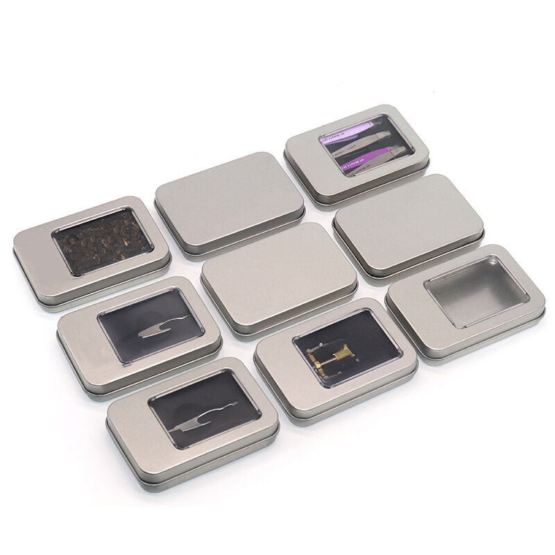 Rectangular Gold Tins With Pvc Clear Window Lids Metal Empty Tin Box for Wine Bottle Opener manufacture
