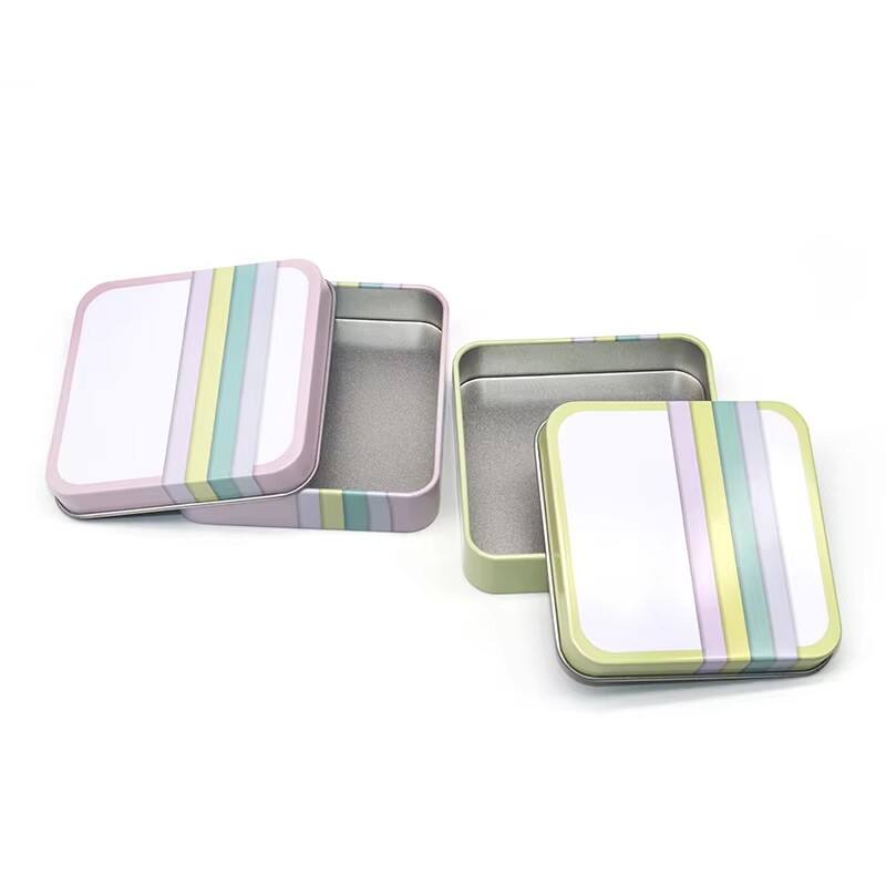 Wholesale Custom Rectangle Metal Packaging Tin Box with Window Empty square Tin Box supplier