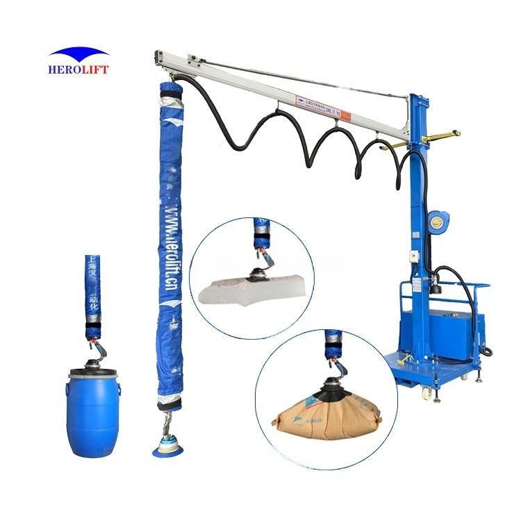 Wholesale price mobile vacuum tube lifter for carton, sack or plate with CE