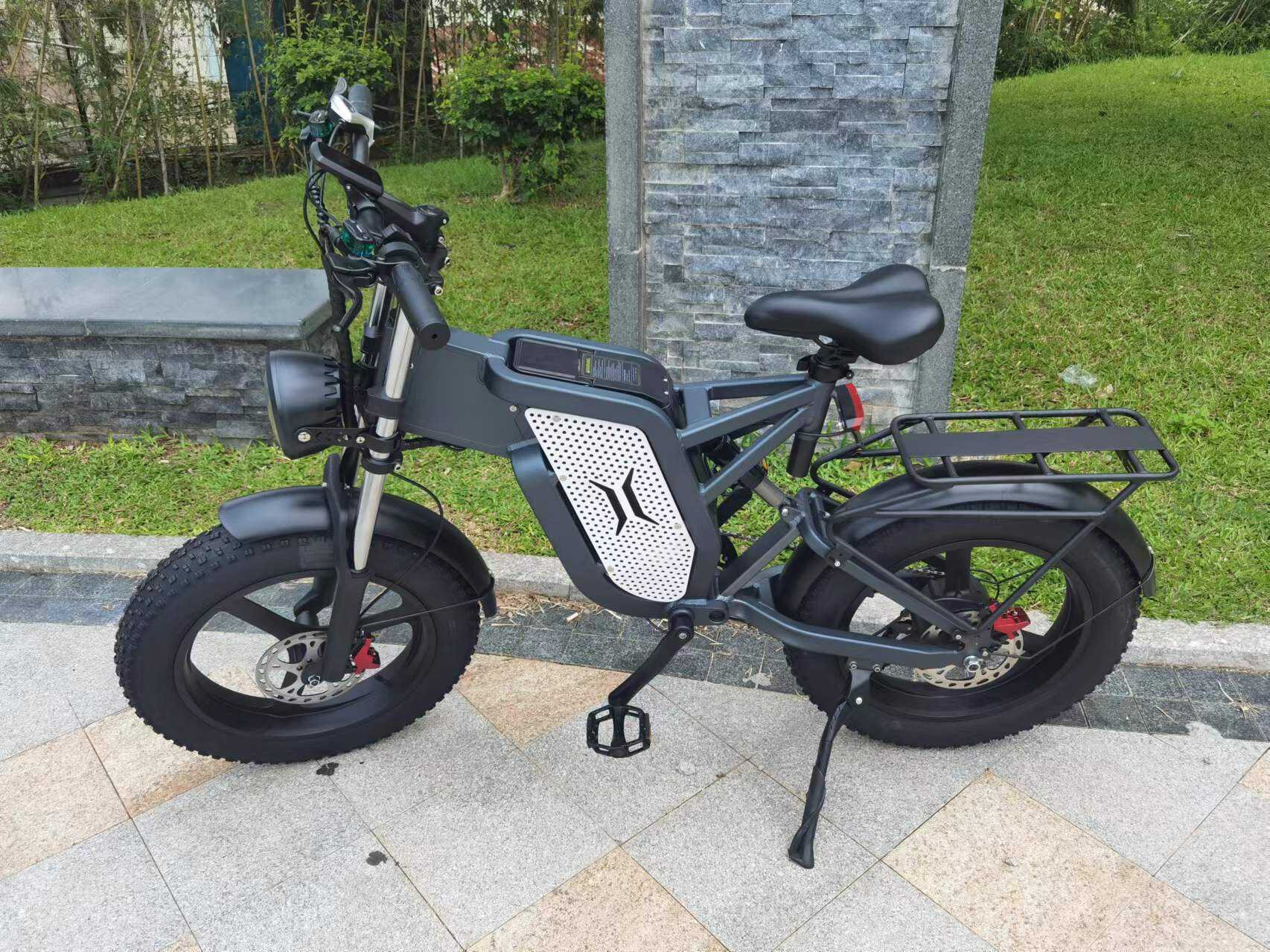 Proveedor de bicicletas eléctricas todoterreno de 48 pulgadas con neumáticos anchos, 1000 ​​V, 2000 W, 55 W, 30 km/h, 20 Ah, almacén de la UE y EE. UU.