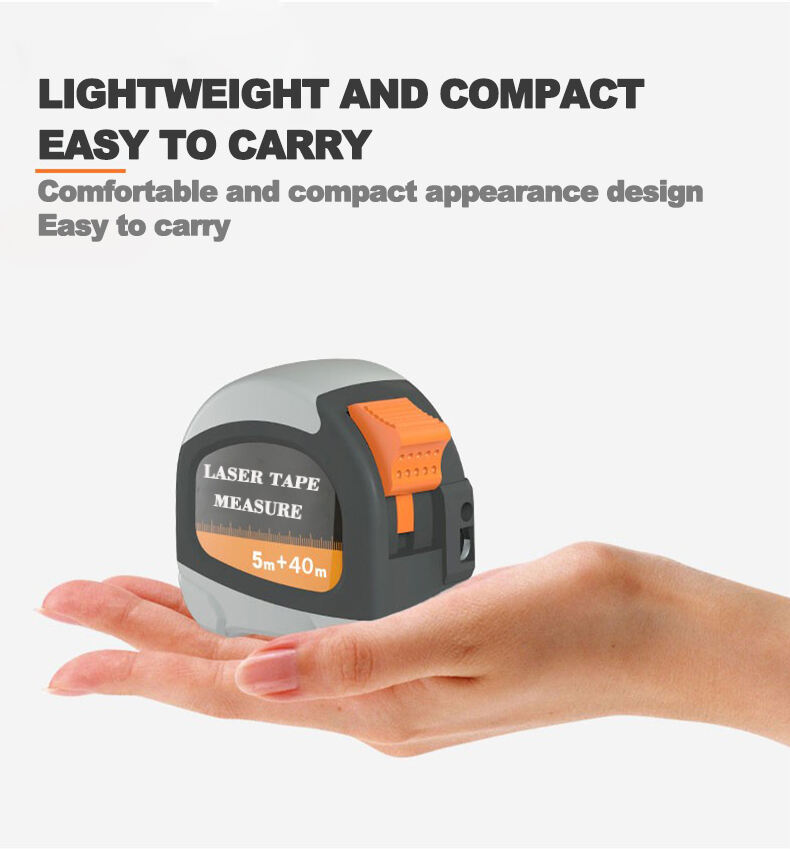 2 Tools In 1 High Quality Portable Construction Tools Electronic Smart Waterproof Laser Tape Measure with LCD Display supplier