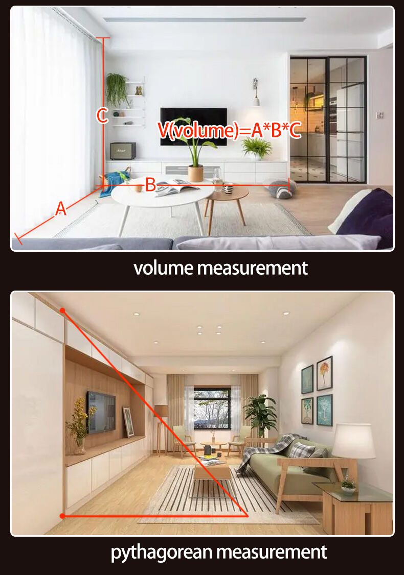 Laser Measure Drop-Proof and Durable One-Piece Alloy Housing Portable Home Laser Measuring Tool with Electronic Level Function and USB Charging details