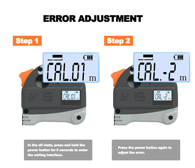 2 Tools In 1 High Quality Portable Construction Tools Electronic Smart Waterproof Laser Tape Measure with LCD Display manufacture