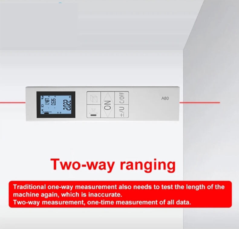 Portable Bidirectional Measurement Two-way Laser Distance Meter Rangefinder Electronic Ruler Infrared Measuring Instrument  Rechargeable Smart tape Measure supplier
