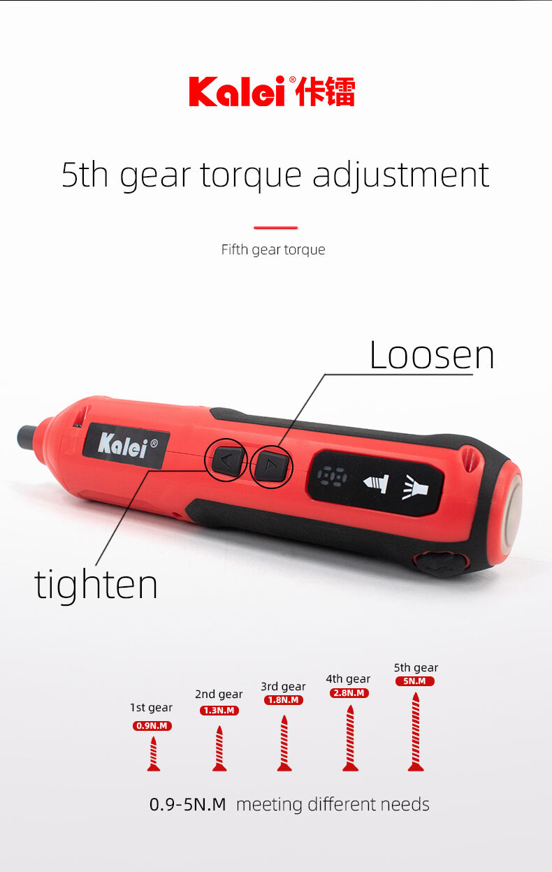 Type E-Home Gadget Screwdriver with Flexible Extensions Includes Hex Magenetic Head, 32pcs Bit Set, USB Charging Cable, Carrying Box, Front And Rear LED Light factory