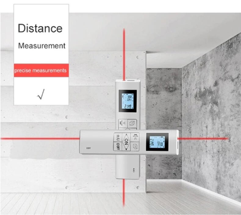 Portable Bidirectional Measurement Two-way Laser Distance Meter Rangefinder Electronic Ruler Infrared Measuring Instrument  Rechargeable Smart tape Measure manufacture