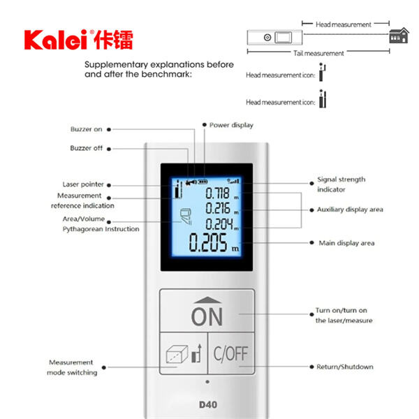 Safety in 2 in 1 Laser Measuring Tool: