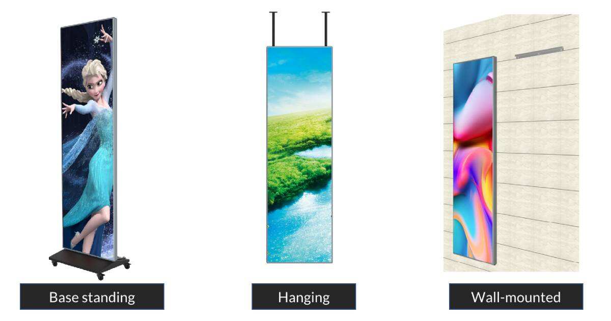 LED Poster Indoor Display Portable Smart Digital Screen factory