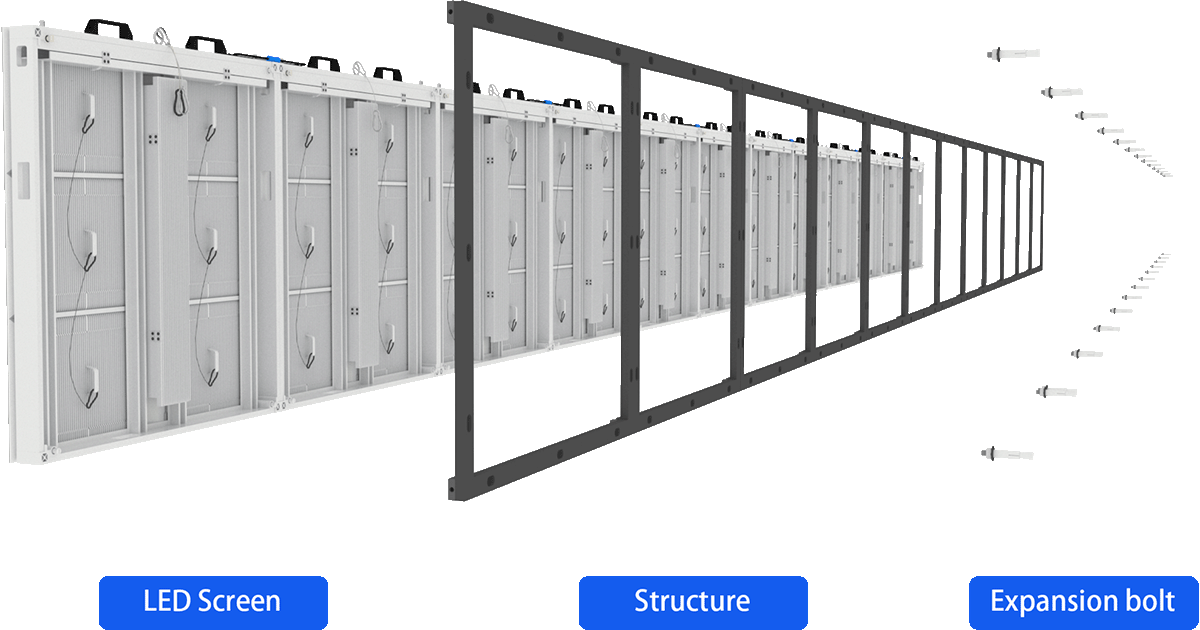 Stadium Screen Ribbon Display Curved  360 Degree Installation factory