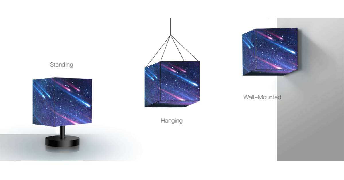 Custom LED Screens Outdoor Creative Cube LED Display Panel factory