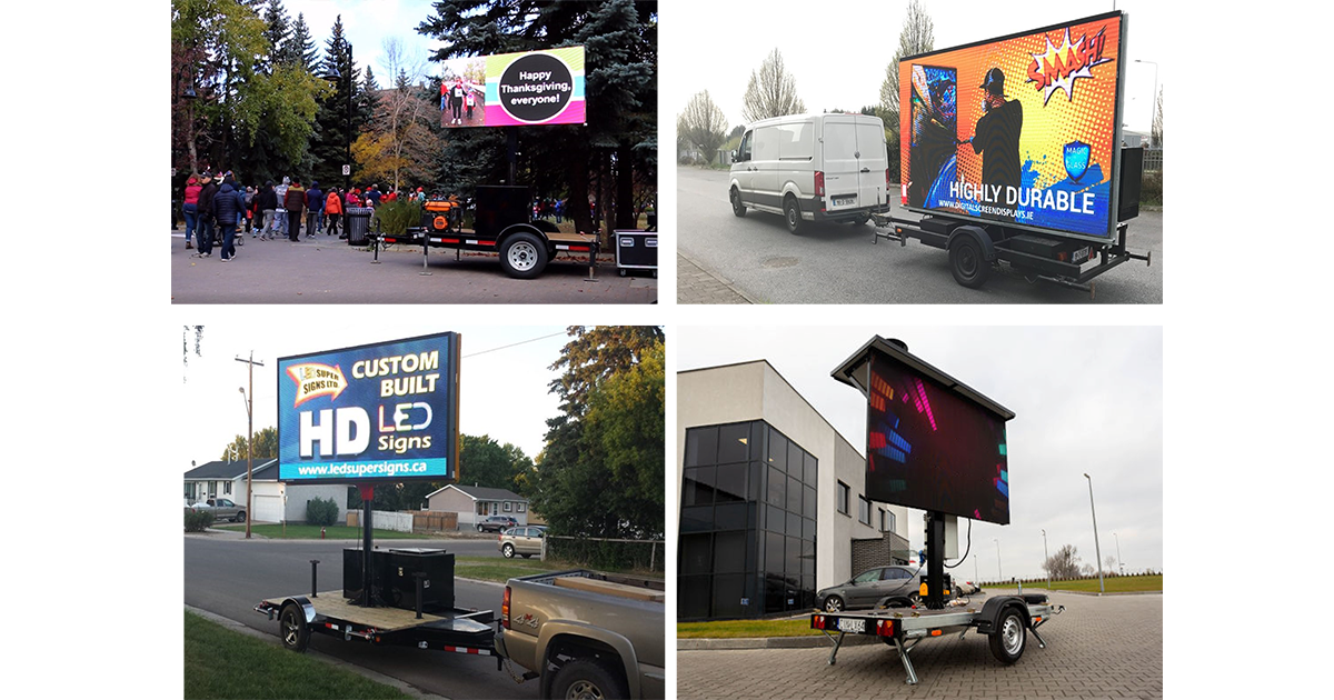 LED Screen Trailer Mobile Advertising Display for Sale Canbest Trailer Screen Series factory