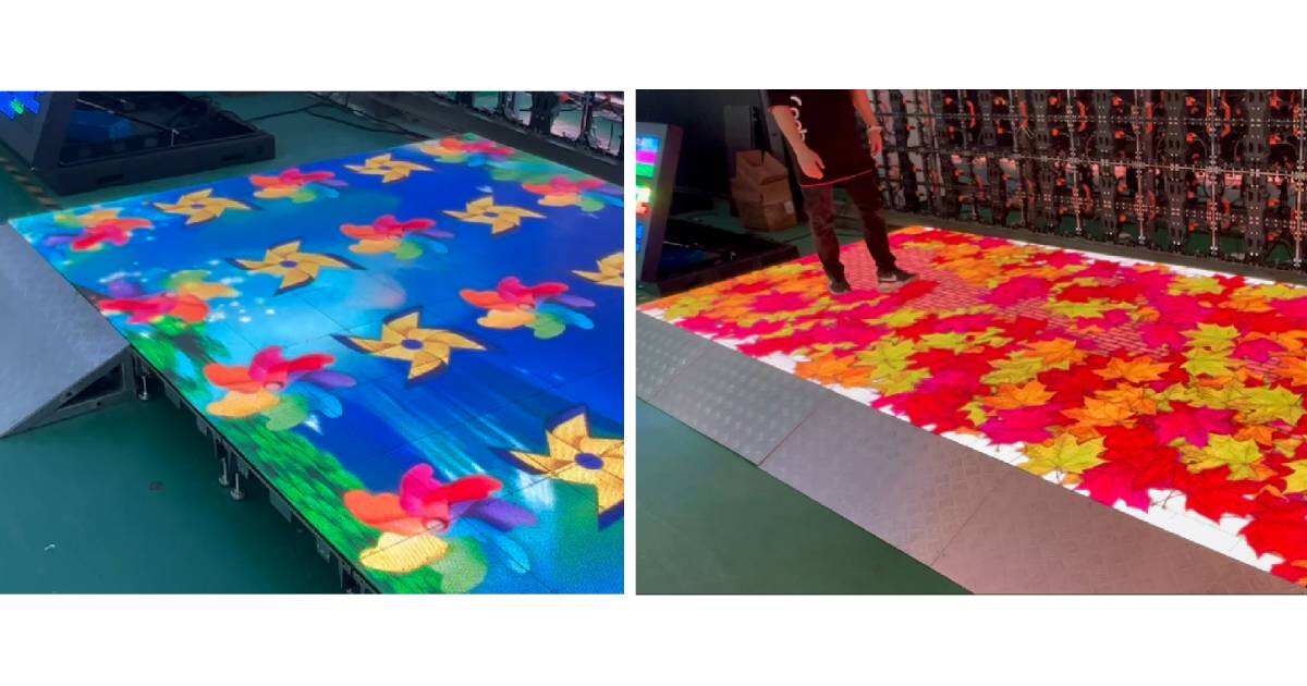 Floor LED Screen Interactive Video Stage Display Panels factory