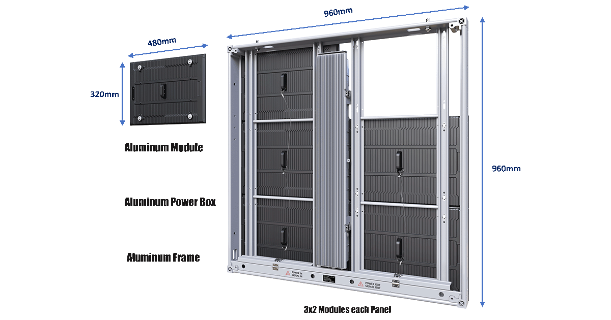 Outdoor Led Screen Display Video Wall Panels Waterproof Full Color Cabinet Exterior manufacture