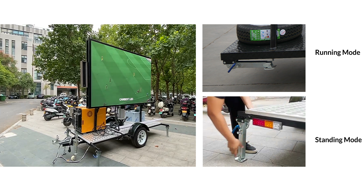 LED Screen Trailer Mobile Advertising Display for Sale Canbest Trailer Screen Series factory