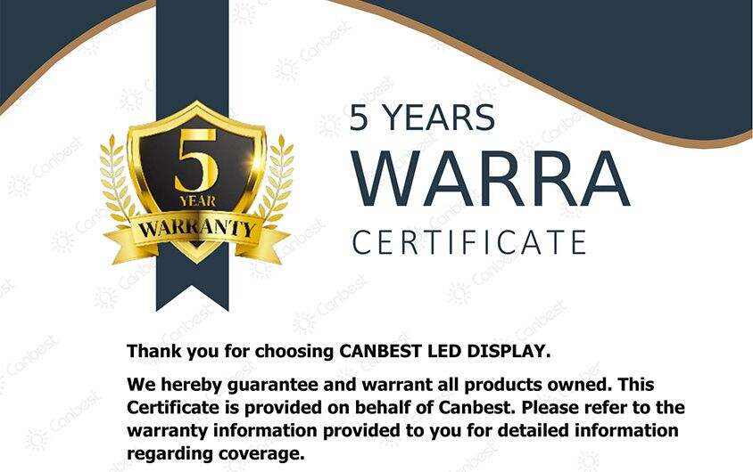 5 Years Warranty