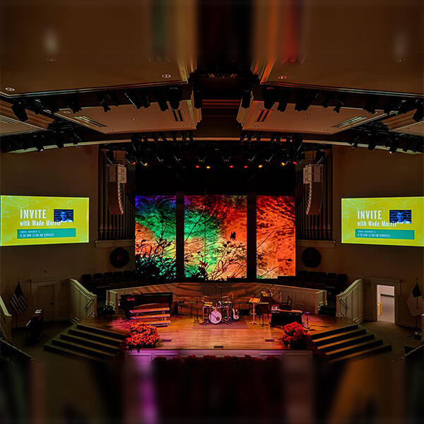 Video wall for church manufacturer