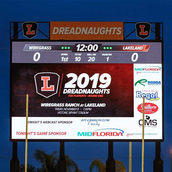 Outdoor digital scoreboard manufacturer