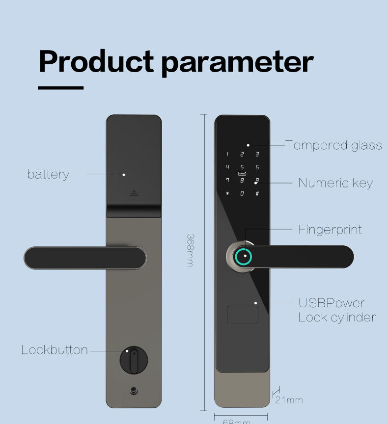 A1 Tuya smartlock wifi zigbee Networking smart lockAP Popen lock factory