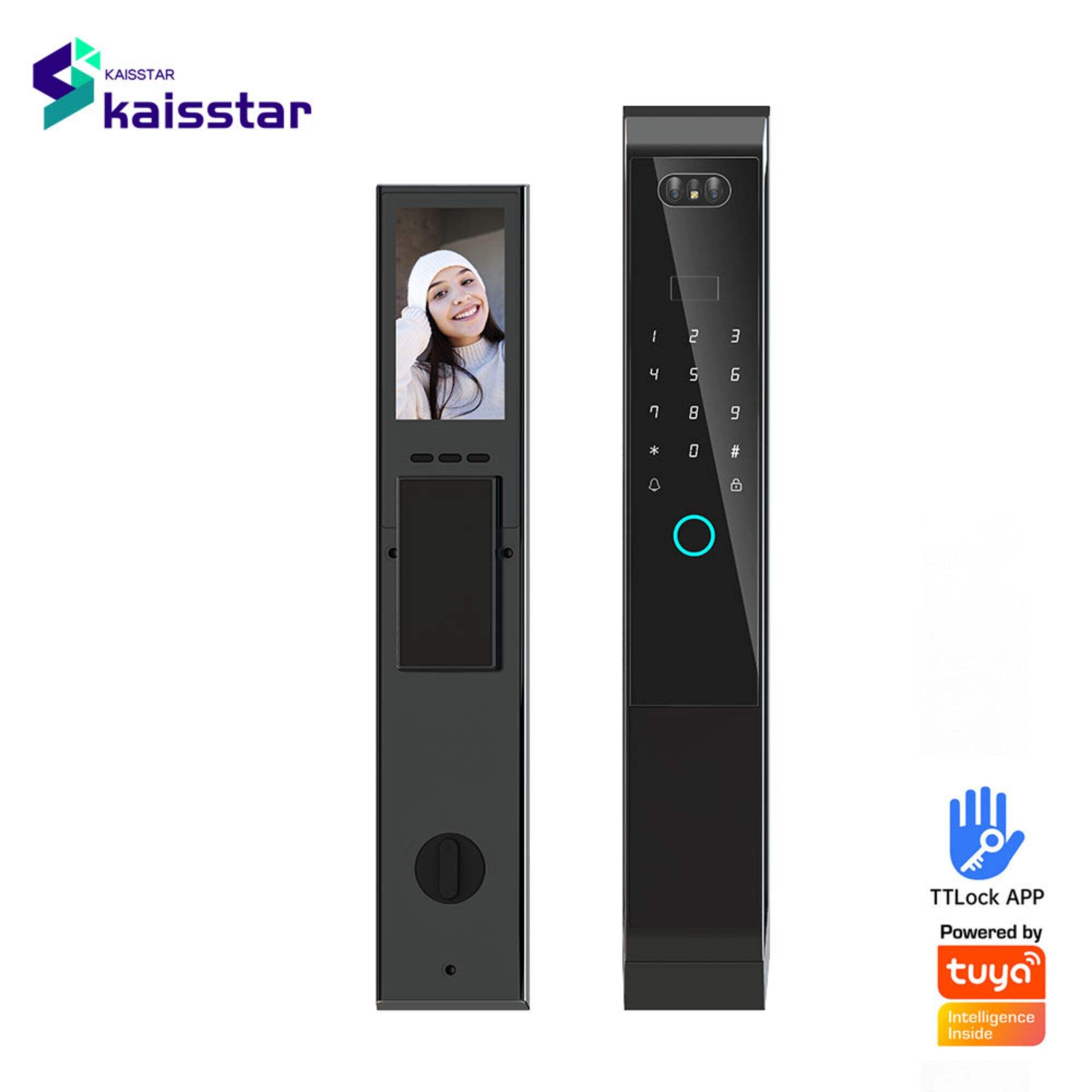 P20 Tuya 3D Face recognition WIFI remote visual smart fingerprint lock Password lock home swipe card lock