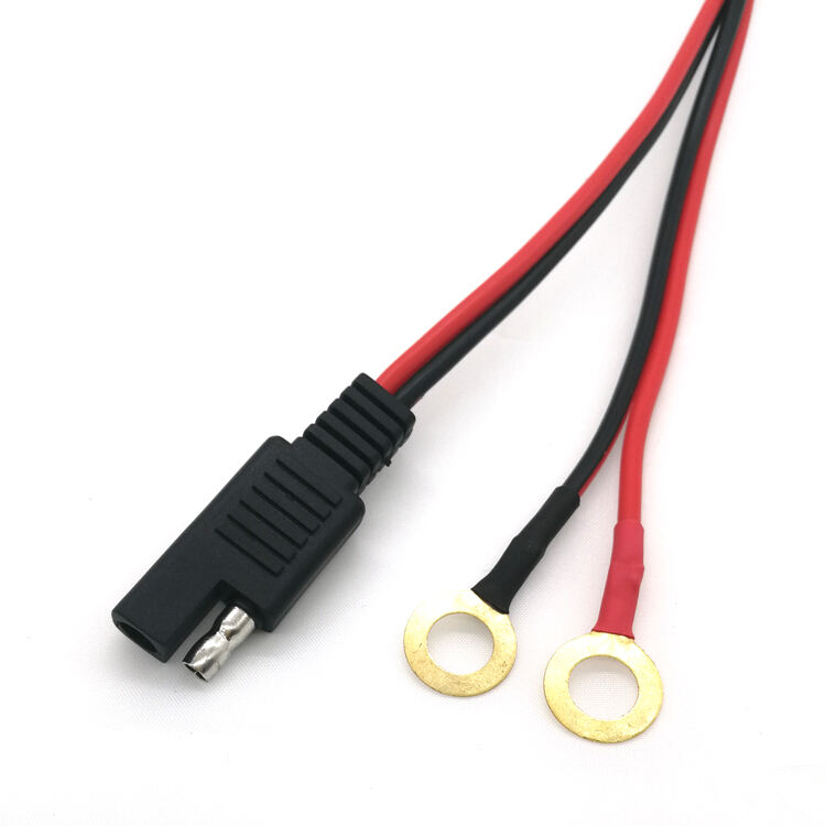 SAE Extension Cable, 2FT 10AWG SAE Battery Connector, Ring Terminal Harness Accessory Cable factory