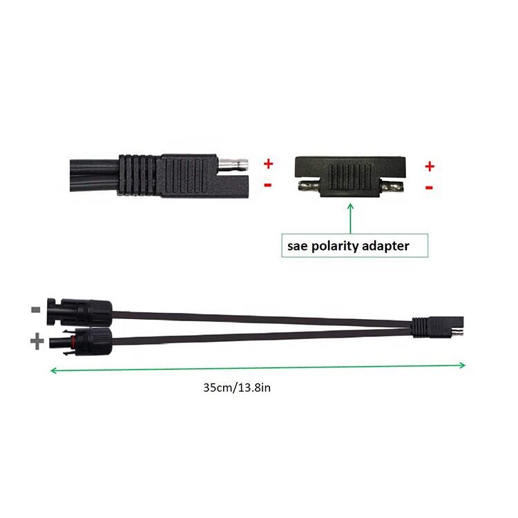 Solar Panel Connector Cable, Solar to SAE Connector Cable, with SAE Polarity Reverse Adapter Plug factory