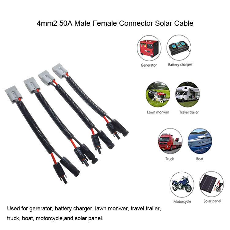 Solar Panel Charging Kit 50A Solar Battery Connector 1*4mm2 Battery Solar Panel Cable details