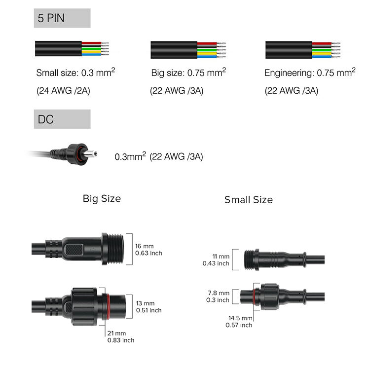 M12 M8 Electrical Wire Connector IP67 Male Female 2 3 4 Pin LED Power Cable Waterproof Connector manufacture