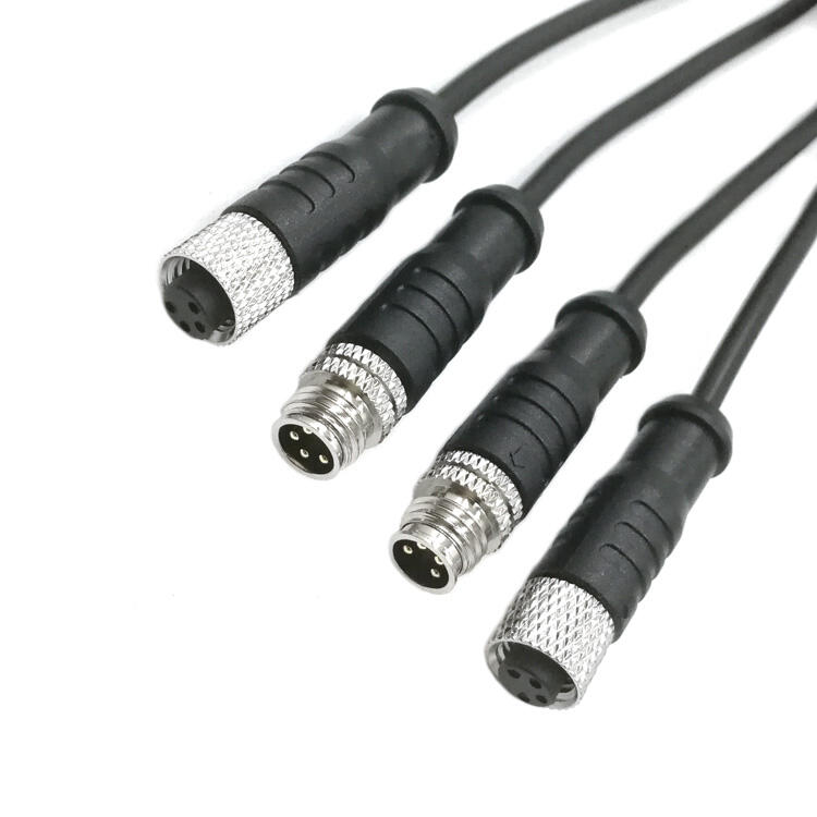 M12 M8 M16 M15 Electric Plug  IP68  IP67 Waterproof 2 3 4 5 6 pin Male to Female  Wire Cable Connector for LED light factory